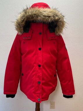 Alpinetek Red Down Parka Glacial Terrain Gear Ski Heavy Winter Coat Women XL 18